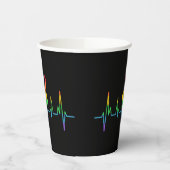 Peace Gay Heartbeat LGBT Papieren Bekers (Links)