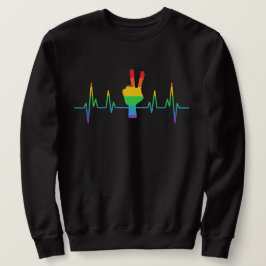 Peace Gay Heartbeat LGBT Trui