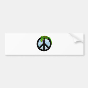 PEACE GECKO BUMPERSTICKER
