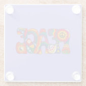 Peace Glass-Onderzetter Glazen Onderzetter (Achterkant)