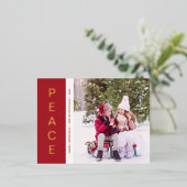 Peace Gold Foil Holiday-kaart Folie Feestdagen Briefkaart (Staand Voorkant)