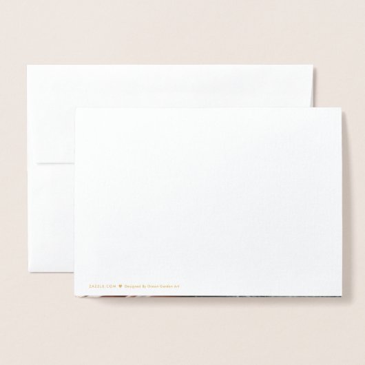 Peace Gold Foil Simple Moderne Photo-kerstkaart Folie Kaarten (Met envelop)