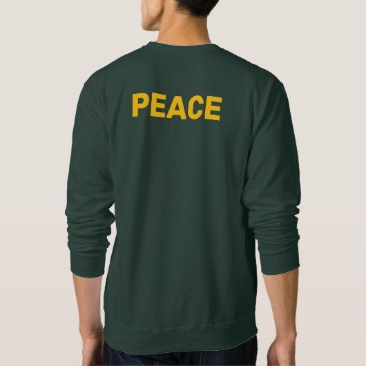PEACE Gold Logo Green Trui (Achterkant)