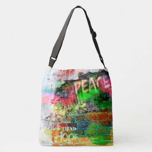 Peace Graffiti Bag Crossbody Tas (Achterkant)