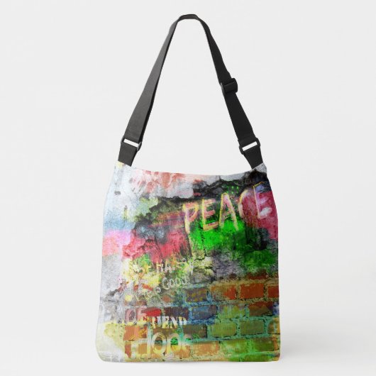 Peace Graffiti Bag Crossbody Tas (Voorkant)