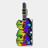 Peace Graffiti-Bagagelabel Bagagelabel (Voorkant verticaal)