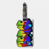 Peace Graffiti-Bagagelabel Bagagelabel (Achterkant verticaal)