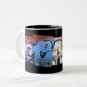 PEACE Graffiti-Mok Tweekleurige Koffiemok (Voorkant links)