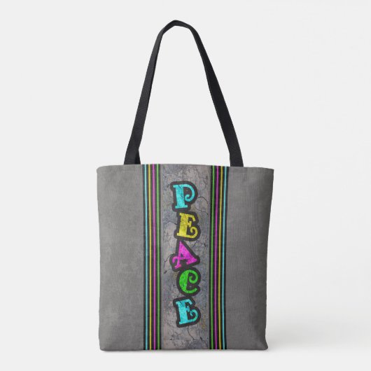 Peace Graffiti Tote Bag (Achterkant)