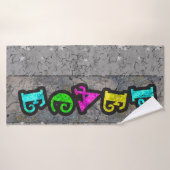 Peace Graffity Badhanddoek (Badhanddoek)