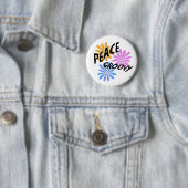 Peace & Groovy-Button Ronde Button 5,7 Cm (In situ)