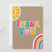 Peace Groovy Hot Roze Bruin Baby shower Hippie
