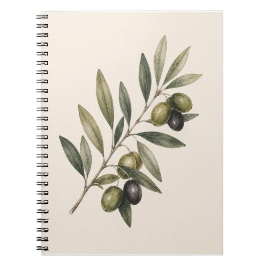 Peace Grows Here | Vintage Olive Branch Botanical Notitieboek (Voorkant)
