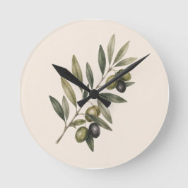Peace Grows Here | Vintage Olive Branch Botanical Ronde Klok