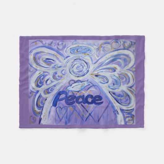 Peace Guardian Angel Art Custom Fleece Deken (Voorkant (Horizontaal))