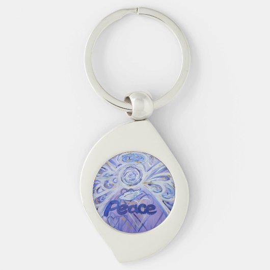 Peace Guardian Angel Word Custom Sleutelhangers (Voorkant)