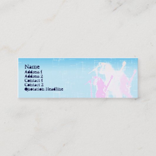 Peace Guitar Singer - Skinny Mini Visitekaartje (Voorkant)