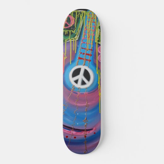 Peace Guitar-skateboard Persoonlijk Skateboard (Voorkant)