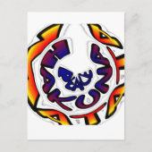 "Peace Hakuna Matata" Circular Art Print Briefkaart (Voorkant)