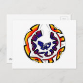 "Peace Hakuna Matata" Circular Art Print Briefkaart (Voorkant / Achterkant)