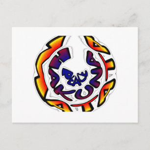 "Peace Hakuna Matata" Circular Art Print Briefkaart
