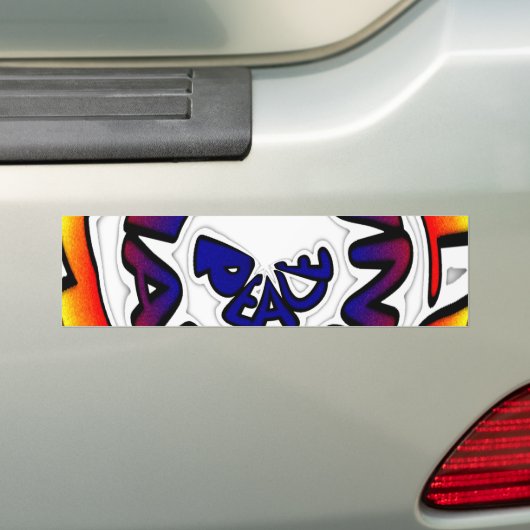 Peace Hakuna Matata Circular Art Print Bumpersticker (Op auto)