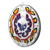 "Peace Hakuna Matata" Circular Art Print Dartbord (Voorkant Rechts)