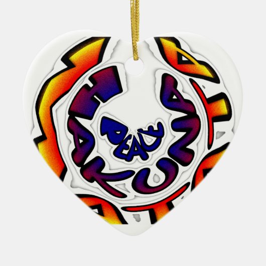 "Peace Hakuna Matata" Circular Art Print Keramisch Ornament (Voorkant)