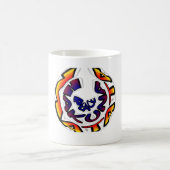 "Peace Hakuna Matata" Circular Art Print Koffiemok (Center)