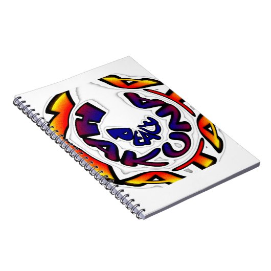 "Peace Hakuna Matata" Circular Art Print Notitieboek (Rechterzijde)