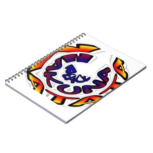 "Peace Hakuna Matata" Circular Art Print Notitieboek (Linkerzijde)