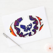 "Peace Hakuna Matata" Circular Art Print Ovale Sticker (Envelop)