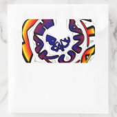 "Peace Hakuna Matata" Circular Art Print Rechthoekige Sticker (Tas)