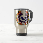 "Peace Hakuna Matata" Circular Art Print Reisbeker (Voorkant rechts)