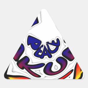 "Peace Hakuna Matata" Circular Art Print Sticker