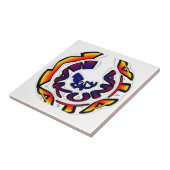 "Peace Hakuna Matata" Circular Art Print Tegeltje (Zijkant)