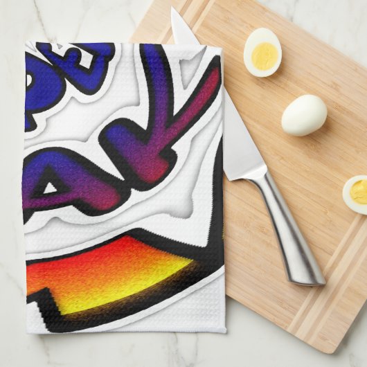 "Peace Hakuna Matata" Circular Art Print Theedoek (Quarter Fold)