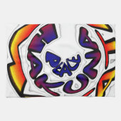 "Peace Hakuna Matata" Circular Art Print Theedoek (Horizontaal)