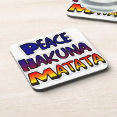 Peace Hakuna Matata Gifts Products Bier Onderzetter (Linkerzijde)