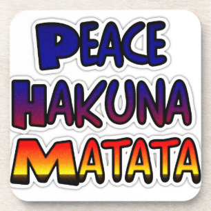 Peace Hakuna Matata Gifts Products Bier Onderzetter