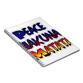 Peace Hakuna Matata Gifts Products Notitieboek (Rechterzijde)