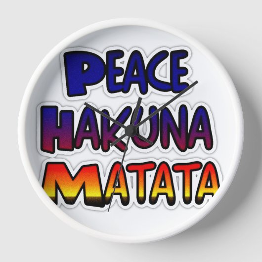 Peace Hakuna Matata Gradient Art (Voorkant)