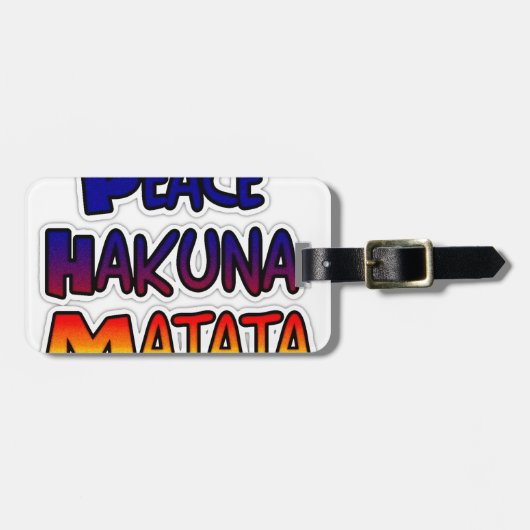 Peace Hakuna Matata Gradient Art Bagagelabel (Voorkant horizontaal)