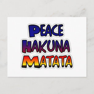 Peace Hakuna Matata Gradient Art Briefkaart