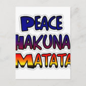 Peace Hakuna Matata Gradient Art Briefkaart (Voorkant)