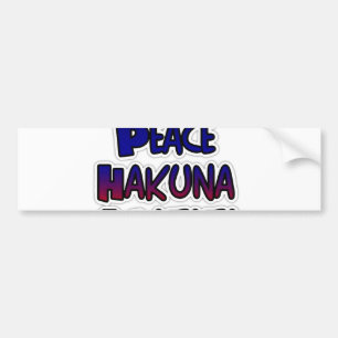 Peace Hakuna Matata Gradient Art Bumpersticker
