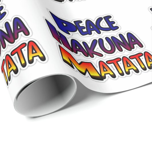 Peace Hakuna Matata Gradient Art Cadeaupapier (Rol Hoek)