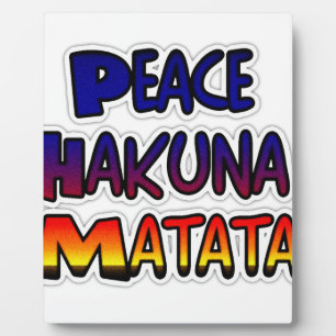 Peace Hakuna Matata Gradient Art Fotoplaat