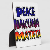 Peace Hakuna Matata Gradient Art Fotoplaat (Zijkant)
