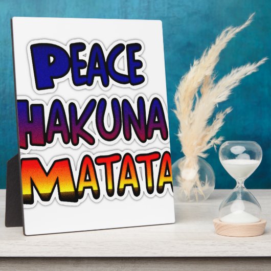 Peace Hakuna Matata Gradient Art Fotoplaat (Zijkant)